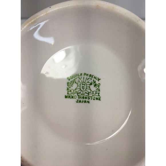 NIKKO Double Phoenix Ironstone Riviera Slate Blue Teapot Made in Japan RARE! - Picture 8 of 13